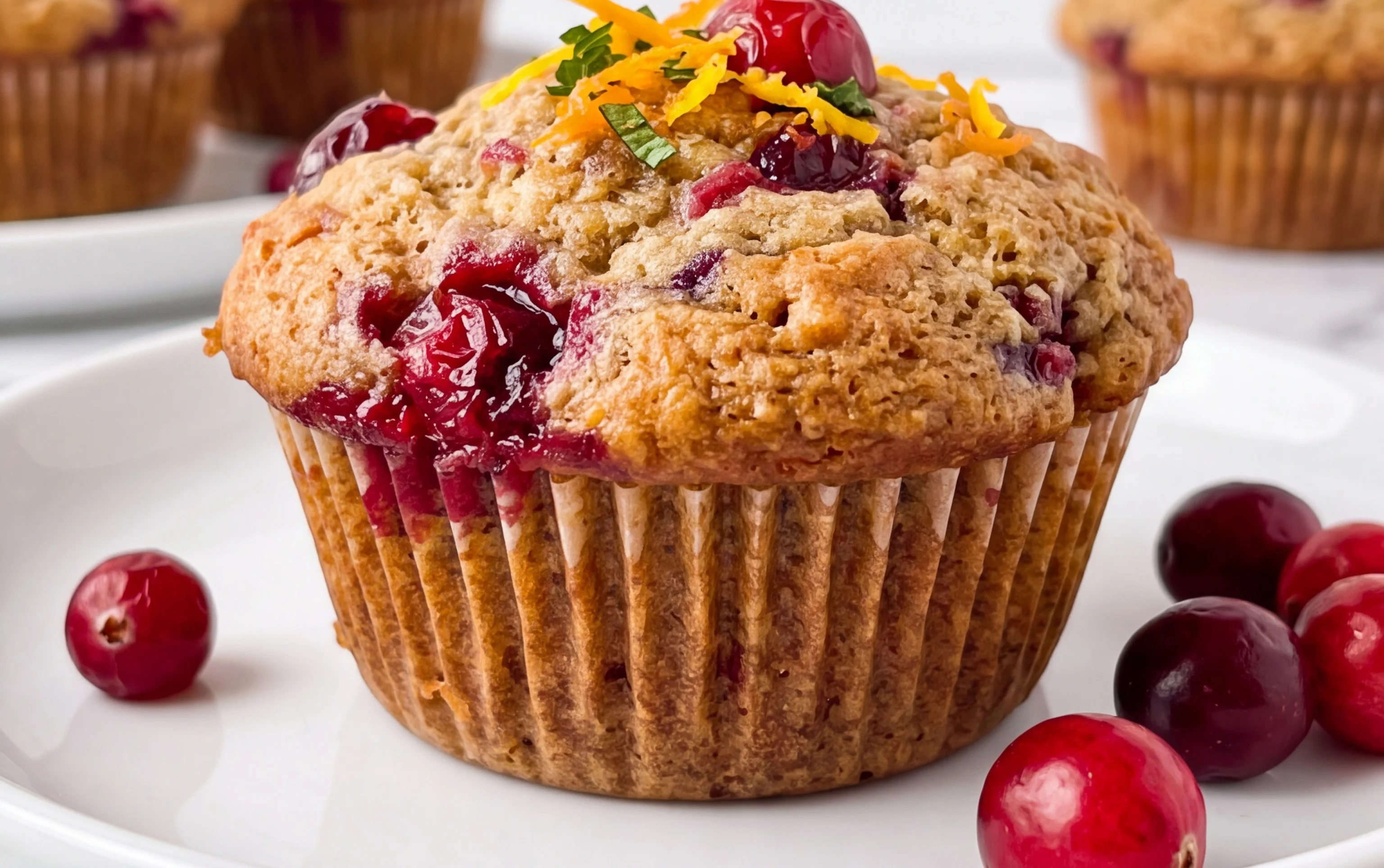 Leftover Cranberry Sauce Coffee Cake Muffins