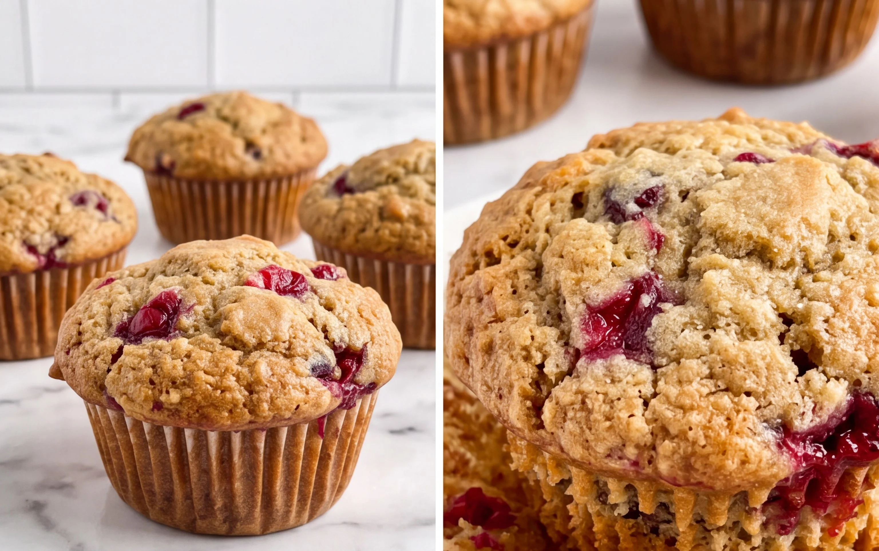 Muffins Gâteau au Café avec Sauce Canneberges Restante